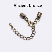 10pcs/Lote Agarres De Langosta 3-10mm Con Cadena Extensora Toppers De Cierre Para Cordones De Cuero Conectores Para Fabricación De Joyas - details 8