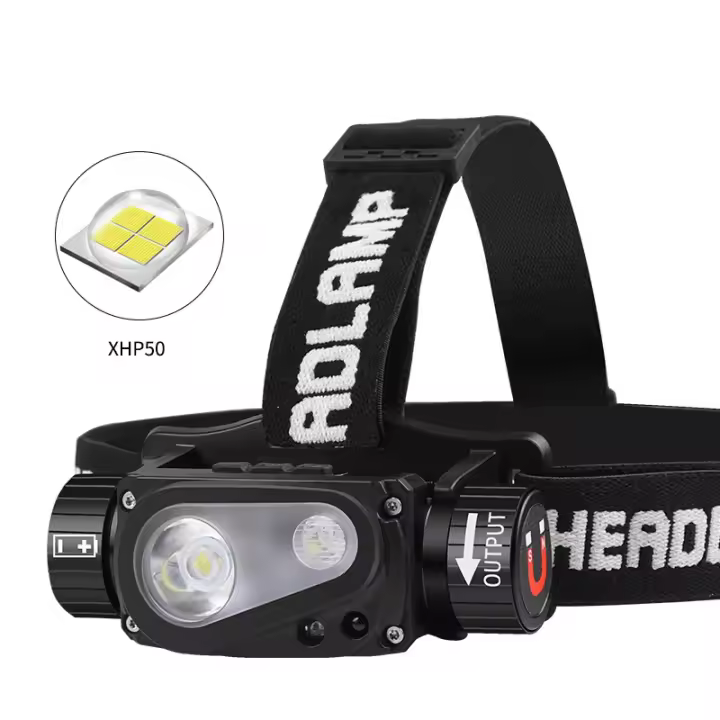 Faro delantero XHP50+XPE con carga tipo C, foco fijo, imán e indicador de batería, faro de inducción - 1
