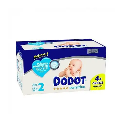 Dodot Pañales Bebé Sensitive Talla 2, 88 Pañales, [diapersNappyWeight], Nuestro n1 en Protección de la Piel - 1