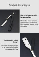 Afeitadora De Cabello Y Barba Para Hombres Abatible De Acero Inoxidable Tijera De Cejas Y Modelado De Rostro Barbera Plegable - details 12