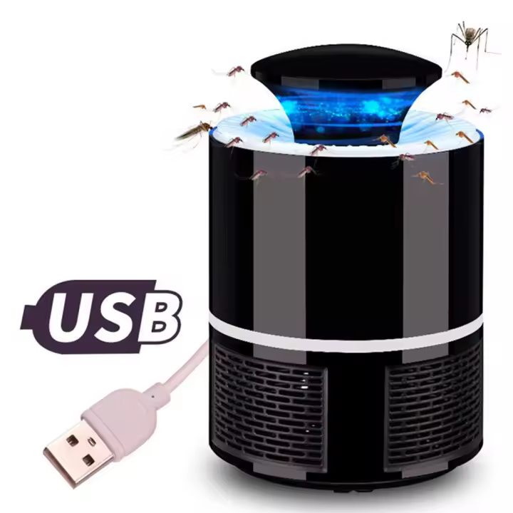 Euroxanty Lámpara Antimosquitos UV LED Negro | Hogar Interiores Exteriores | Sin Químicos | Control de Insectos | 11x11x27cm - 1
