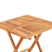 vidaXL Mesa plegable de bistró de madera maciza de teca 60x60x65 cm - details 4