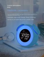 Reloj De Alarma Con Luz LED Y Modo Atardecer Luz De Despierto Infantil Luz Ambiente Para La Habitación Control De Brillo - details 9