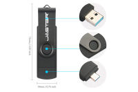 Nuevo USB 3.0 OTG Pendrive De 64GB Negro 2 En 1 32GB Impermeable 16GB Plástico 8GB U Disco 4GB Memoria Regalo De Negocios - details 4