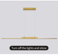 Lámpara Colgante LED Minimalista Moderna Ajustable En Oro Para Comedor Chandelier Lineal Para Hogar Iluminación Dimmable Con Fuente De Aluminio Incluida - details 17