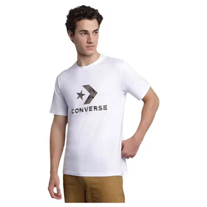 Camiseta de Manga Corta Converse All Star para hombre en color blanco - 1