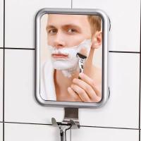 Espejo Antiniebla Para Baño Con Fuerte Vaso De Adhesión Espejo De Ducha De Baño Colgante Para Maquillaje Y Afeitado Con Portacortadora Moderno Acero Aluminio 6 Pulgadas - details 3
