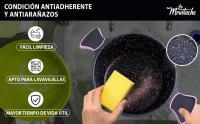 LA MOUSTACHE Cacerola de Aluminio Fundido con Antiadherente y Tapa de Cristal - Compatible con Todas las Cocinas, Incluida Inducción, Sin PFOA - details 1