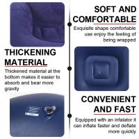 Sofá Inflable Grande Para Descanso En Exterior Y Sala De Estar Asiento De Lujo PVC Polipropileno Silla Colchón Para Camping - details 1