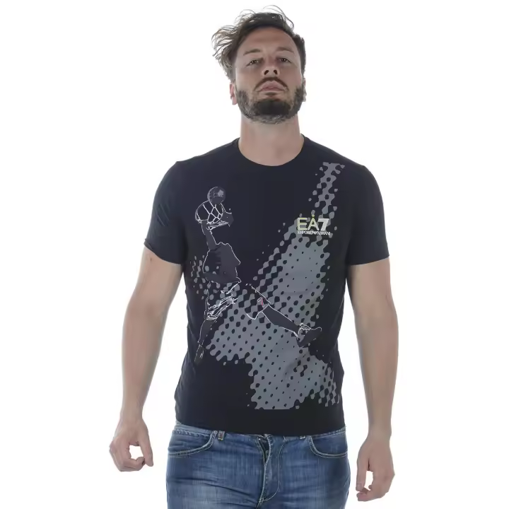 Emporio Armani EA7 Camiseta Algodón Hombre Negro 3 ZPT89PJ03Z 1200 - 1