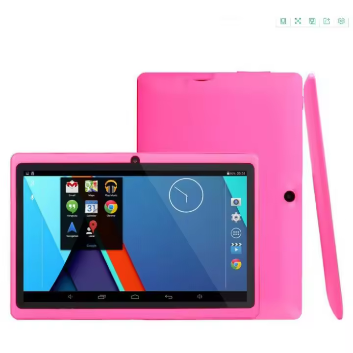 Tableta infantil de 7 pulgadas, 512 MB + 8 GB, pantalla HD de 1024 x 600, dispositivo educativo para la primera infancia con wifi, ideal para la educación y el aprendizaje en la primera infancia, rose - 1