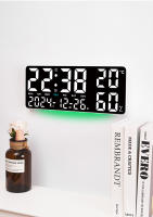 Reloj De Pared Digital Con Luz Atmosfera Y Control Remoto Mostrador LED Grande Multifuncional Con Alarmas Y Display De Temperatura Y Humedad - details 12