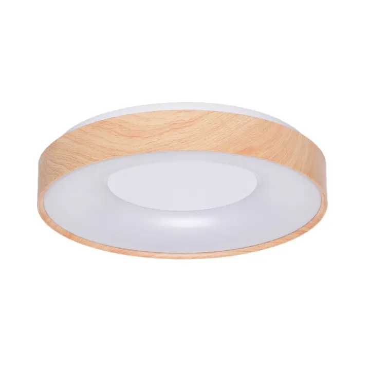ALPINALUZ Plafón LED de Techo  30w CCT 3000K-4000K-6000K IP20 Efecto Madera diametro 38,5cm "MALTA" Estilo Minimalista y Moderna - 1