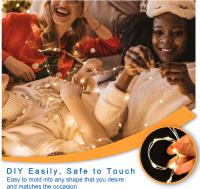 10 PCS Luces De Hilo De Hadas 2M 20LED En Plata Y Cobre Con Pilas Encendidas Para Decoraciones DIY De Boda Fiesta Navidad - details 2