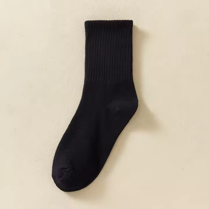 6 Pares De Calcetines Para Mujer Calcetines Deportivos Sólidos Transpirables De Media Pierna Absorbentes Simplicidad Paralelas - 1