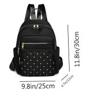Mochila De Mujer Nueva Con Lattice De Diamantes Gran Capacidad Para Viajes Moda Casual De Tela De Goma Oxford Mochila Suave Para Todos - details 1