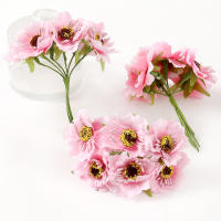 2/5Pcs Bouquet De Flores Artificiales Daisy Para Decoración De Hogar Y Bodas Adorno Para Scrapbooking Y Manualidades - details 10