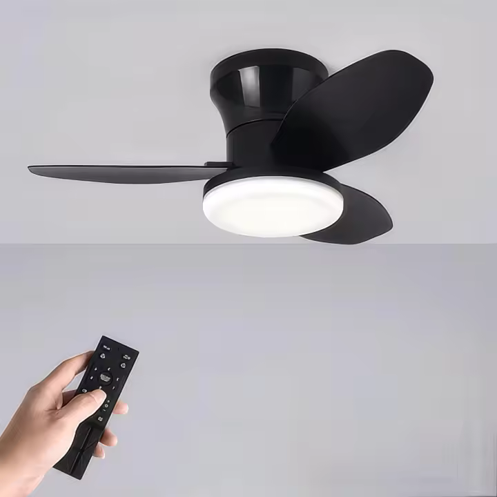 65cm/25.5inch Silencioso Luz Ventilador,Pequeño Luz Ventilador Techo with Mando a Distancia,3 LED light mode,6Velocidades - 1
