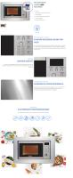 Microondas integrable Sauber HMS02I con grill inox de 20 litros - details 0