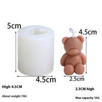 Molde De Velas De Silicona 3D Oso Cartoon Lindo Para Hornear Y Hacer Sabores Molde Para Hacer Cubos De Hielo Y Bocadillos Regalo Para Fiesta De Cumpleaños Y Boda - details 0