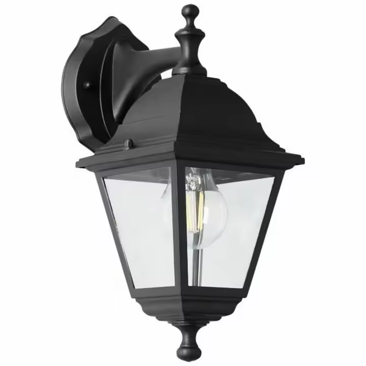 Aplique de Pared Brilliant Nissie Exterior E27 60 W Negro - 1