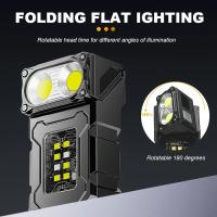 Linterna LED Recargable Mini USB Portátil Con Imán En La Punta Y Luz COB Para Emergencias Y Camping Super Brillante Y Impermeable - details 1