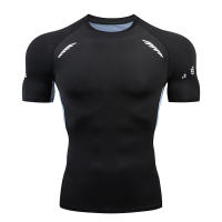 Camiseta Deportiva Para Hombre Secado Rápido Manga Corta Top De Gimnasio Y Fitness Camiseta De Compresión Para Entrenamiento Y Correr - details 5