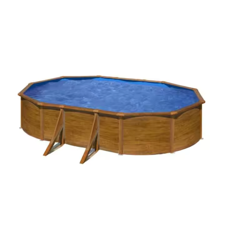 Piscina Pacific Gre ovalada pared acero marrón - 1