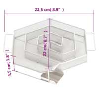 vidaXL Generador de humo frío redondo 6 lados acero inoxidable 22,5 cm - details 6