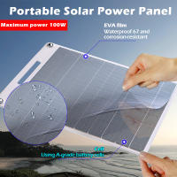 Cargador De Panel Solar De Eficiencia Alta 100W Con Dos Puertos USB Impermeable Y Antipolvo Tecnología De Protección Contra Sobrecorriente Inteligente - details 2