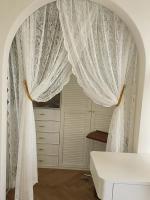 Cortina De Encaje Con Borlas Blanca Romántica Para Sala De Estar Y Dormitorio 1 Pieza Cortina De Ventana Translúcida Para Decoración Rural - details 1