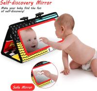 Espejo De Piso Para Bebés En Blanco Y Negro Juguete Sensorial Para Tiempo De Abdomen Desarrollo Montessori Juguete Para Crawl 6-12 Meses - details 3
