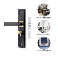 Cerradura De Puerta Con Manija Negra Para Dormitorio Y Baño Duradera Antirrobo Con 3 Llaves Seguridad Y Comodidad En El Uso - details 5