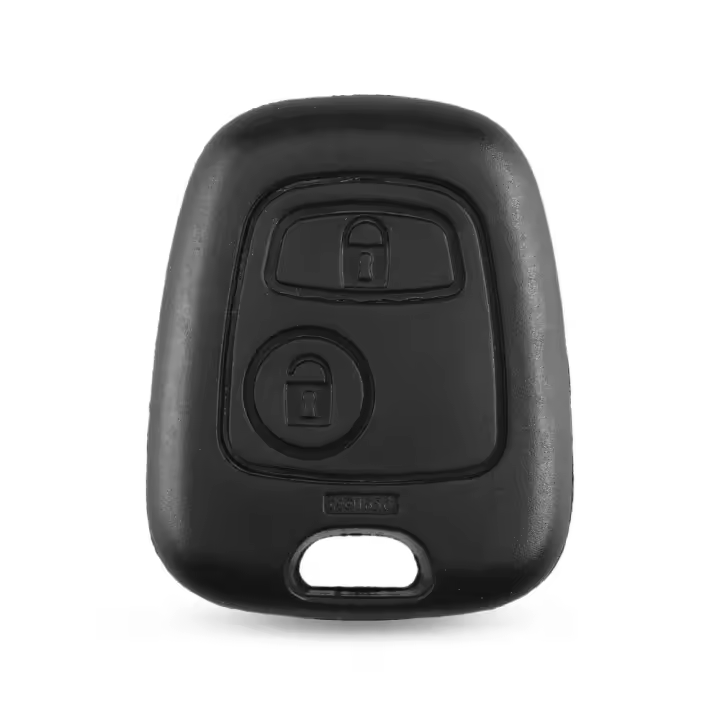 Carcasa Mando Llave De Coche 2 Botones Compatible Con Citroen Negro - 1