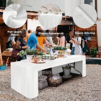 Mantel Rectangular De 6FT Para Mesas Rectangulares En Poliéster Lavable Ideal Para Fiestas De Buffet Y Comidas Navideñas - details 8