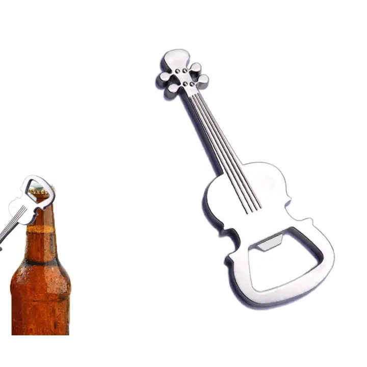 Regalos de guitarra Abridor de botellas Cocina casera personalizada con amante de la música Bar Soda Agua Cerveza Herramienta multifuncional Accesorios para fiestas Regalos de metal Gadgets - 1