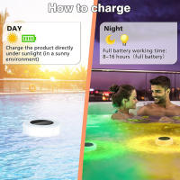 Dispensador Flotante De Cloro Para Piscina Solar Con Luz Colorida Para Spa Y Baño De Tubo Dispensador De Tabletas De Bromuro - details 7