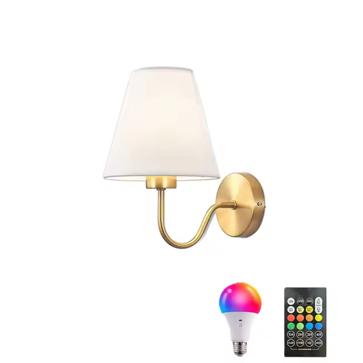 Lámpara De Pared Recargable LED RGB Retro Con Luz Wireless Desmontable Para Dormitorio Pasillo Sala De Estar Iluminación No Dimmable Material Aluminio - 1