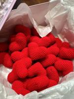 1/2pcs Accesorios De Corazón Tejido a Mano Con Algodón Decoración De Corazón De Durazno Para El Día De San Valentín Regalo - details 1