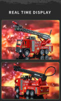 Camión De Escala 1/32 Con Escalera Y Tanque De Agua Juguete De Incendio Con Sonido Y Luz Puerta Abre Vehículo Regalo De Cumpleaños Para Niños Material Aleación Diseño Realista - details 11
