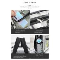 Mochila Deportiva De PVC Transparente Impermeable Para Viajes Y Fitness Gran Capacidad Con Hombros Visibles Bolsa De Viaje Casual - details 8