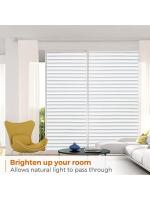 Película De Privacidad Para Ventanas Adhesiva Sin Pegamento Estampado De Blinds Anti-UV En Blanco Para Baño Y Dormitorio - details 5