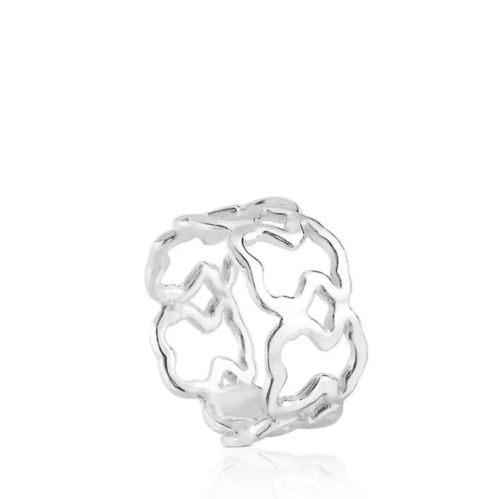 Anillo de Oso de Plata esterlina S925, anillo de moda de lujo ligero para Damas, accesorios de alta gama de estilo europeo y Americano - 1