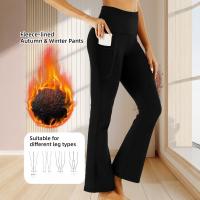 Pantalones De Yoga Para Mujer Con Cintura Alta Y Acolchados De Otoño E Invierno Estilo Hornudo Fleece-Lineado Pantalones De Fitness Y Deporte Slimming Para Modelar La Cadera - details 0