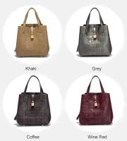 Bolso Bandolera Para Mujer CH Embossed Con Diseño De Impresión De Letras Gran Capacidad Elegante Temperamento Bolso De Mano Casual - details 3