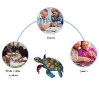 Puzzle De Madera En Forma De Tortuga Imagen Animal Decoración 3D Juego De Descompresión Regalo De Vacaciones Para Adolescentes Y Adultos - details 4
