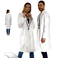 Bata Blanca Disfraz Médico Niños Adultos, Ropa de Trabajo Blanca con Manga Larga para Carnaval Halloween Fiesta de Cosplay - details 1