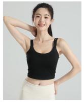 Sujetador Deportivo De Verano Para Mujer Con Espalda Nuca Integrada Y Shockproof Para Correr Y Yoga Top De Chaleco Vestido Exterior - details 5