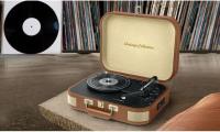 MUSE MT-501ATB Tocadiscos Estéreo Vintage, Bluetooth, 3 velocidades de 33/45/78 rpm, Puerto USB, color Negro - details 1