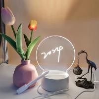 1pc LED Night Light with Warm Glow - Round Message Board Design, USB Powered, Includes Pen - Perfect for Bedroom Decor & Gifts - details 6